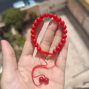 دستبند سنگی  مرجان طبیعی