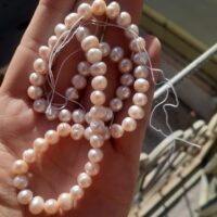 ریسه مروارید پرورشی یاسی سایز 6